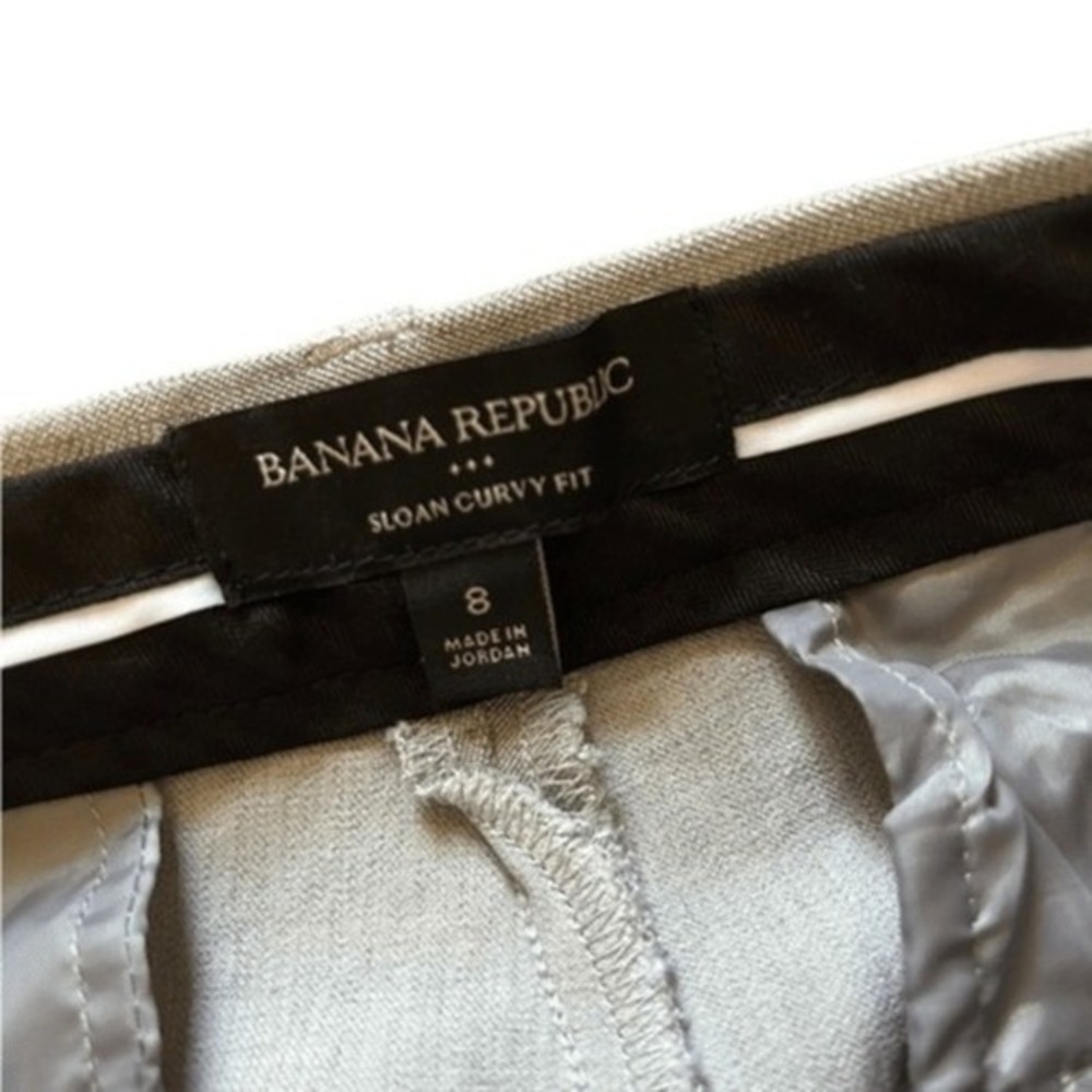 Banana Republic Sloan Fit Gray Ankle Pants Stretch Career Business Casual - Picture 5 of 7
